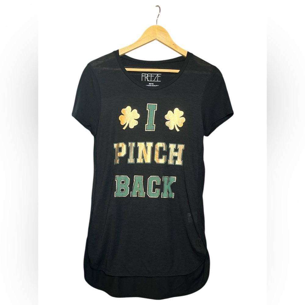 Freeze Black Tee with Graphic Irish Design